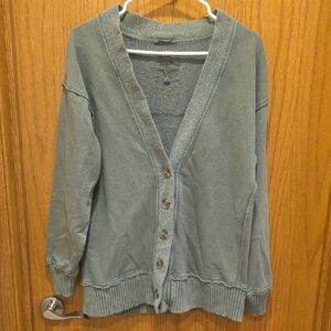 Aerie Olive Green Knit Cardigan